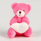 Мягкая игрушка «Медведь с сердцем» на подвесе, цвет МИКС - фото 5124304