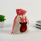 Мешок новогодний для подарков «Олень», 15×20 см - Фото 2