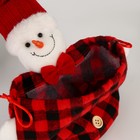 Мешок для подарков «Снеговик» в клетку - фото 7658772