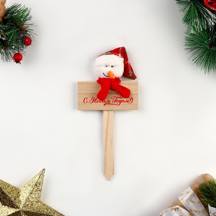 Топпер новогодний для торта «Снеговик» - Фото 1