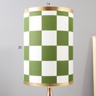 Настольная лампа "Шахматный стиль" Е27 40Вт бело-золотой 14х14х40 см RISALUX - Фото 3