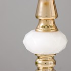 Настольная лампа "Шахматный стиль" Е27 40Вт бело-золотой 14х14х40 см RISALUX - Фото 4