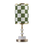 Настольная лампа "Шахматный стиль" Е27 40Вт бело-золотой 14х14х40 см RISALUX - Фото 7