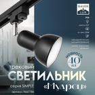 Светильник трековый Simple «Мудрец», Е27, 40 Вт, чёрный, 9×9×19.5 см - Фото 1