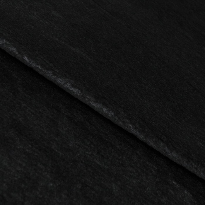 Мех искусственный для игрушек, ширина 150 см, цвет чёрный - Фото 1