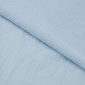 Ткань плательная хлопок, креш, ширина 135 см, цвет голубой