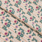 Ткань плательная штапель набивная, ширина 150 см, цвет светло-персиковый - фото 301019432