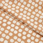 Ткань плательная штапель набивная, ширина 150 см, цвет персиковый - фото 301019433