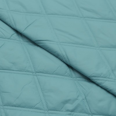 Ткань плащевая стежка, ширина 150 см, цвет бирюзово-голубой