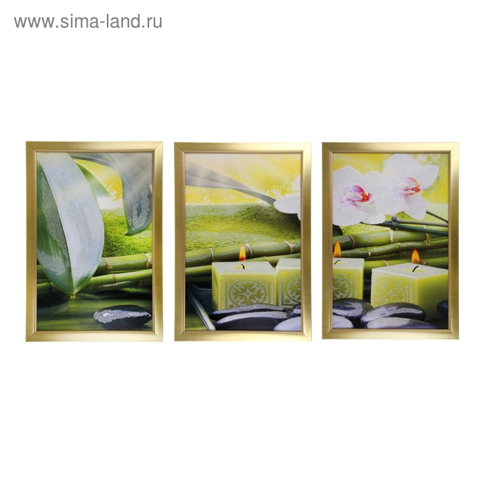 Картина модульная "Три свечи" 115*65 см - Фото 1