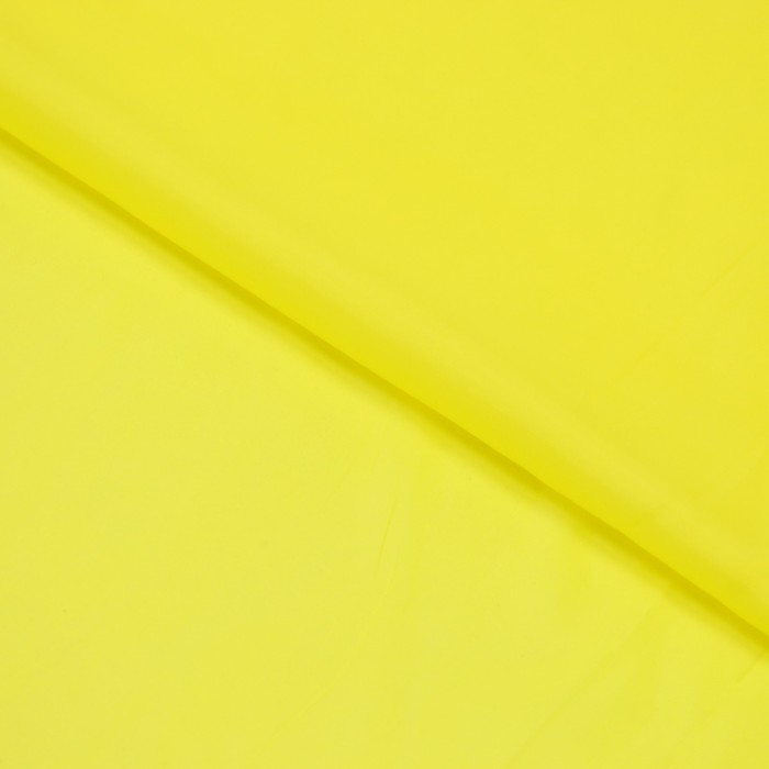 Ткань подкладочная полиэстер, ширина 150 см, цвет жёлтый - Фото 1