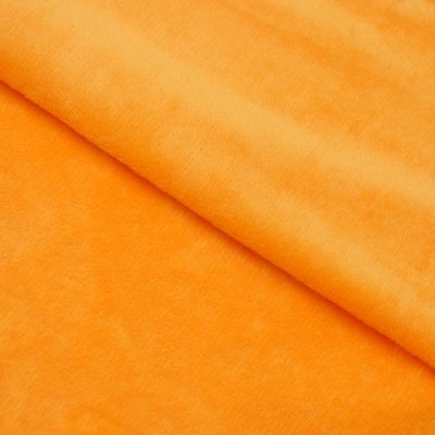 Трикотаж костюмный, вельбоа, ширина 160 см, цвет оранжевый