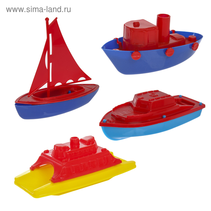 Песочный набор "Кораблики", 4 предмета, цвета МИКС - Фото 1