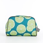 Косметичка на молнии, цвет бирюзовый/жёлтый - фото 23061741