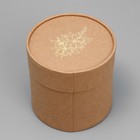 Коробка подарочная шляпная из крафта, упаковка, «Цветы», 12 х 12 см - Фото 5