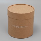 Набор шляпных коробок из крафта 2 в 1, упаковка подарочная, «Поздравляю», 12 х 12, 15 х 15 см - Фото 3