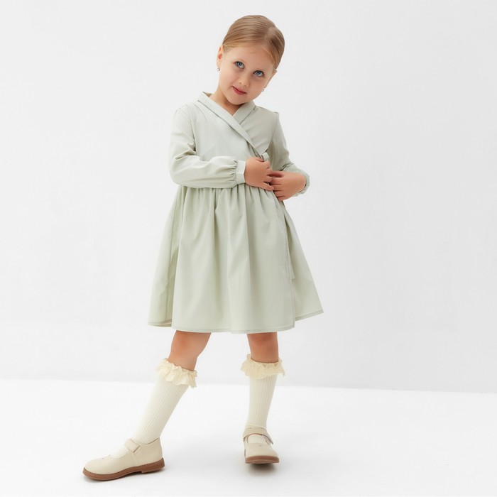 Платье для девочки MINAKU: Cotton collection цвет фисташковый, рост 122 см - Фото 1