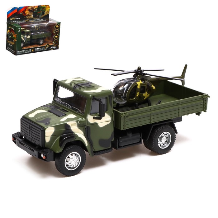 Грузовик металлический «ЗИЛ Армия», инерция, 1:43, уценка - Фото 1
