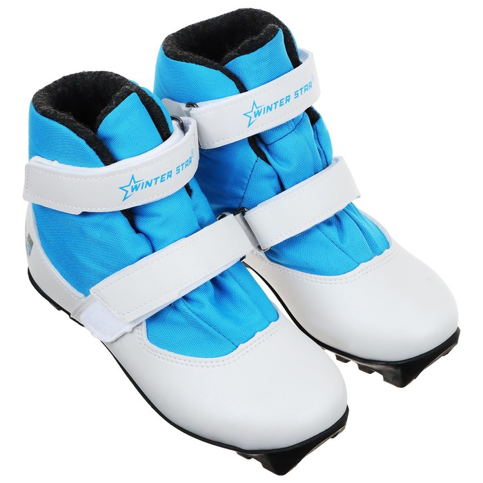 Ботинки лыжные детские Winter Star comfort kids, NNN, р. 32, цвет белый, лого синий