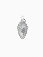 Ёлочное украшение «Шишка в снегу», в подарочной упаковке, h=8 см, серебро 10111123