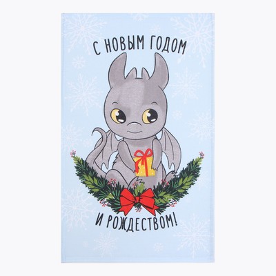 Полотенце «Доляна. Дракон», 28×46 см, 100% хлопок, рогожка 164 г/м²