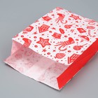 Пакет бумажный фасовочный,  V-образное дно «Уютный Новый год», 20 х 11 (комплект 50 шт) - фото 24525899