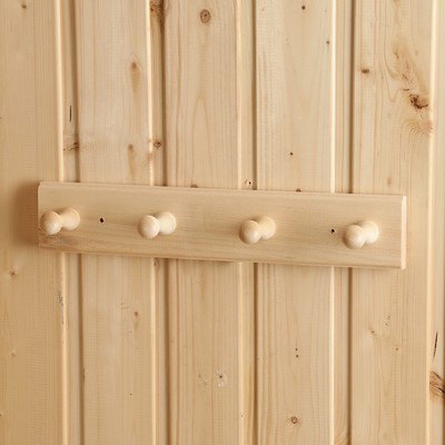 Вешалка для бани и сауны «Классика», 35×6.5×7 см, деревянная, настенная, 4 крючка, «Добропаровъ»