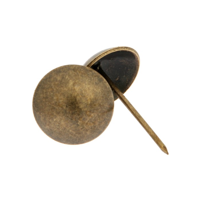 Гвозди ТУНДРА, декоративные, обивочные, 25×39 мм, бронза, 100 шт.