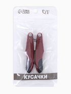 Кусачки педикюрные, 3 в 1, с лазерной пилкой, изогнутое лезвие, складные, 8.7 см, длина лезвия-18 мм, бордовые - Фото 5