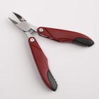 Кусачки педикюрные, 3 в 1, с лазерной пилкой, изогнутое лезвие, складные, 8.7 см, длина лезвия-18 мм, бордовые - Фото 7