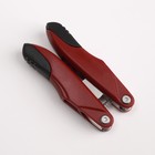 Кусачки педикюрные, 3 в 1, с лазерной пилкой, изогнутое лезвие, складные, 8.7 см, длина лезвия-18 мм, бордовые - Фото 10