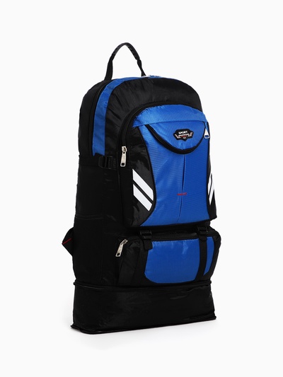 Рюкзак туристический 37 л, с карманами, с увеличением, 35×16×53/65 см, синий