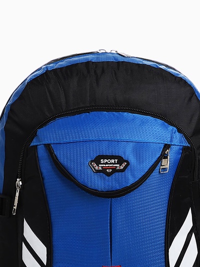 Рюкзак туристический 37 л, с карманами, с увеличением, 35×16×53/65 см, синий