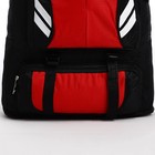 Рюкзак туристический на молнии, 4 наружных кармана, цвет красный/чёрный - фото 7633354