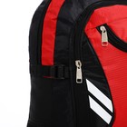 Рюкзак туристический на молнии, 4 наружных кармана, цвет красный/чёрный - фото 7633355