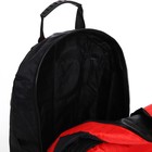 Рюкзак туристический на молнии, 4 наружных кармана, цвет красный/чёрный - Фото 9