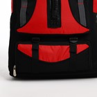 Рюкзак туристический на молнии, 4 наружных кармана, цвет красный/чёрный - фото 10993834