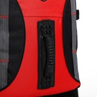Рюкзак туристический на молнии, 4 наружных кармана, цвет красный/чёрный - Фото 7