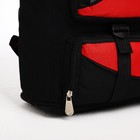 Рюкзак туристический на молнии, 4 наружных кармана, цвет красный/чёрный - фото 10993837