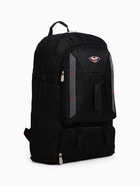 Рюкзак туристический 37 л, с карманами, с увеличением, чёрный - Фото 11