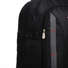 Рюкзак туристический на молнии, 4 наружных кармана, цвет чёрный - фото 7633394