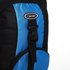 Рюкзак туристический на молнии, 5 наружных карманов, цвет чёрный/синий - фото 7633403