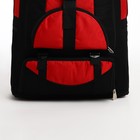 Рюкзак туристический на молнии, 5 наружных карманов, цвет чёрный/красный - фото 7633412