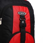 Рюкзак туристический на молнии, 5 наружных карманов, цвет чёрный/красный - фото 7633413