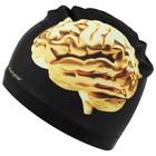 Шапочка для плавания взрослая ONLYTOP, тканевая, обхват 54-60 см, цвет чёрный - Фото 11