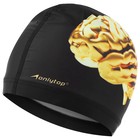 Шапочка для плавания взрослая ONLYTOP, тканевая, обхват 54-60 см, цвет чёрный - Фото 7