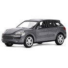Машина металлическая Porsche Cayenne S, 1:32, свет, звук, инерция, открываются двери, багажник, цвет серый - фото 23019461