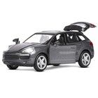 Машина металлическая Porsche Cayenne S, 1:32, свет, звук, инерция, открываются двери, багажник, цвет серый - Фото 4