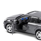Машина металлическая Porsche Cayenne S, 1:32, свет, звук, инерция, открываются двери, багажник, цвет серый - фото 3624274