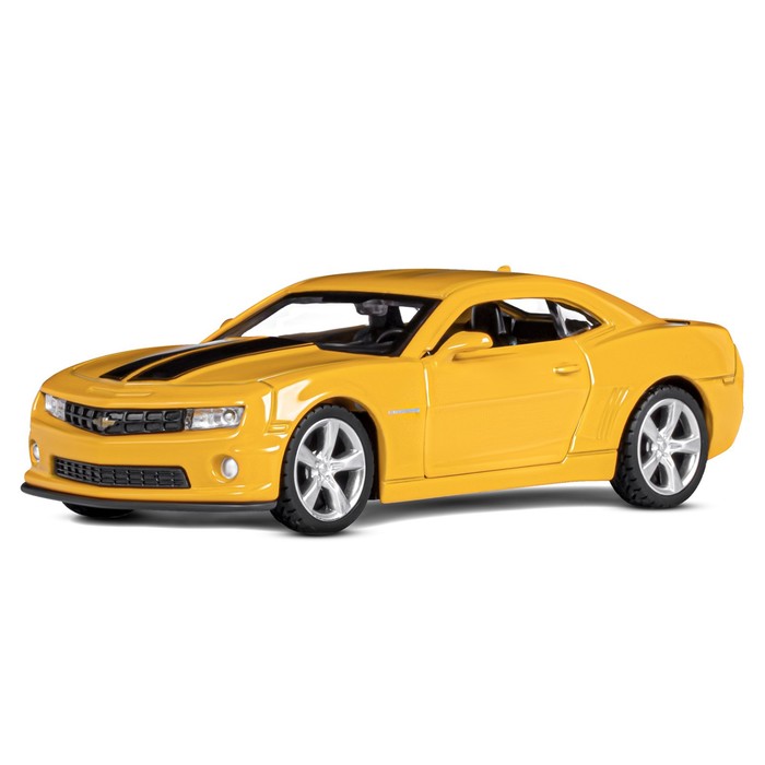 Машина металлическая Chevrolet Camaro SS, 1:43, открываются двери, инерция, цвет жёлтый